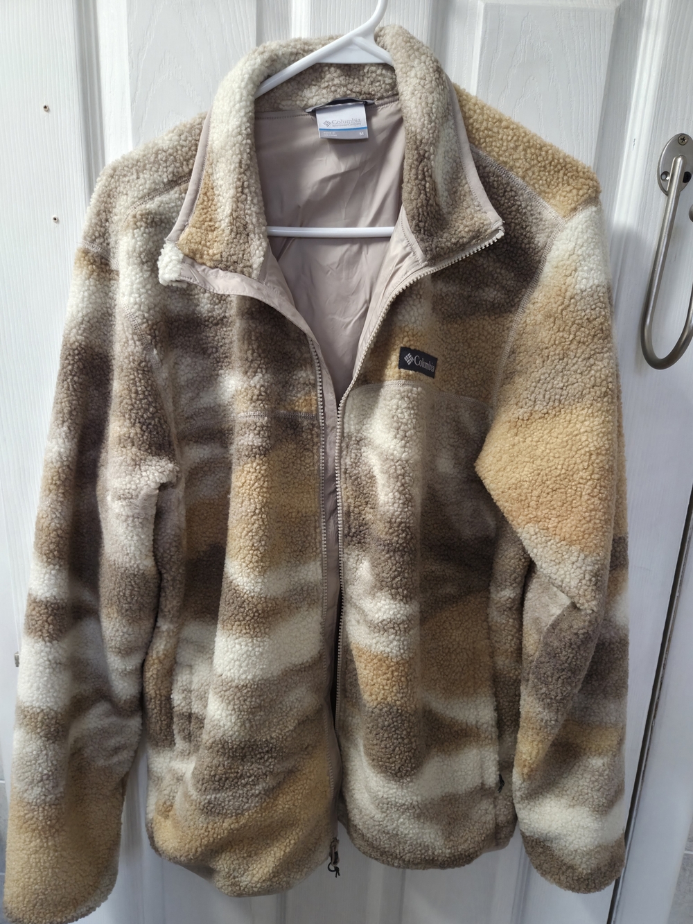 Columbia Men's Sherpa Fleece Jacket in Multi-Tone Tan